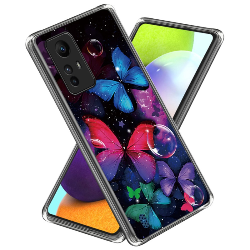 Capa para Xiaomi Redmi Note 12S Borboletas coloridas