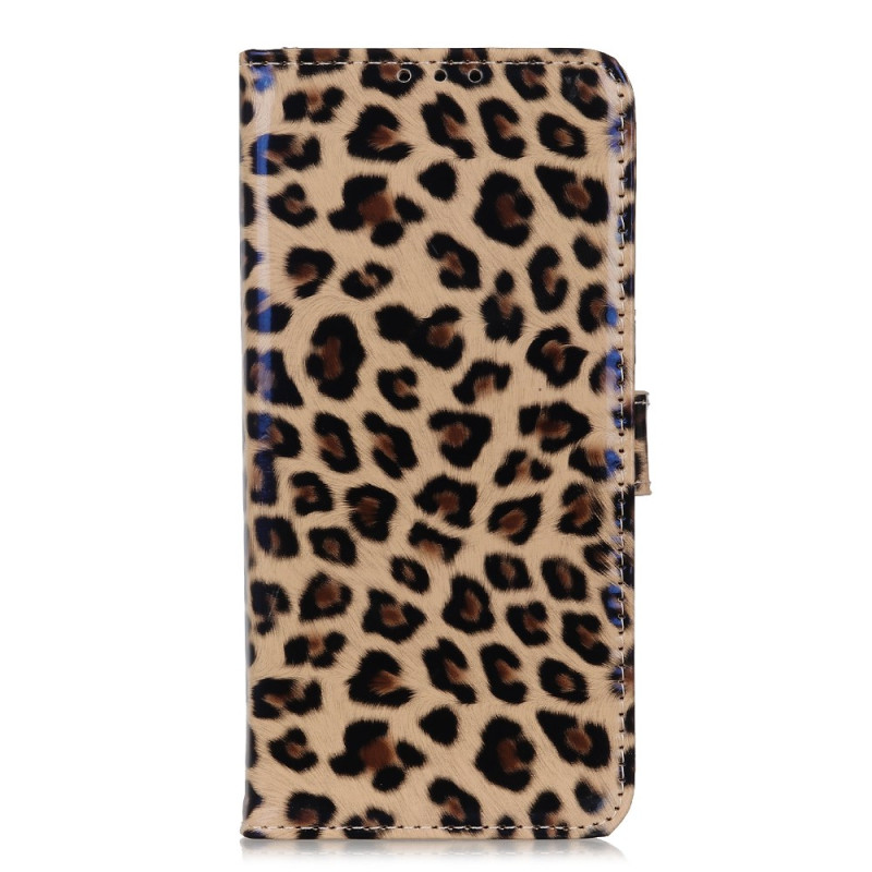 Capa de pele de leopardo para Xiaomi Redmi Note 12S