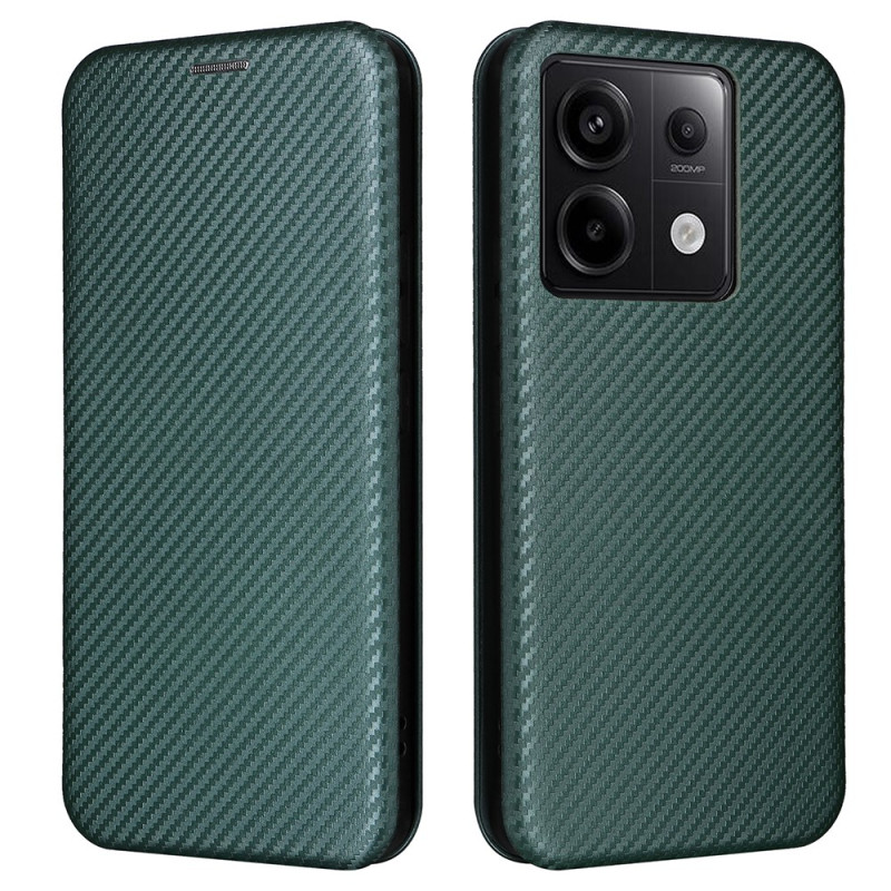 Capa Flip Cover Xiaomi Redmi Note 13 5G Fibra de Carbono