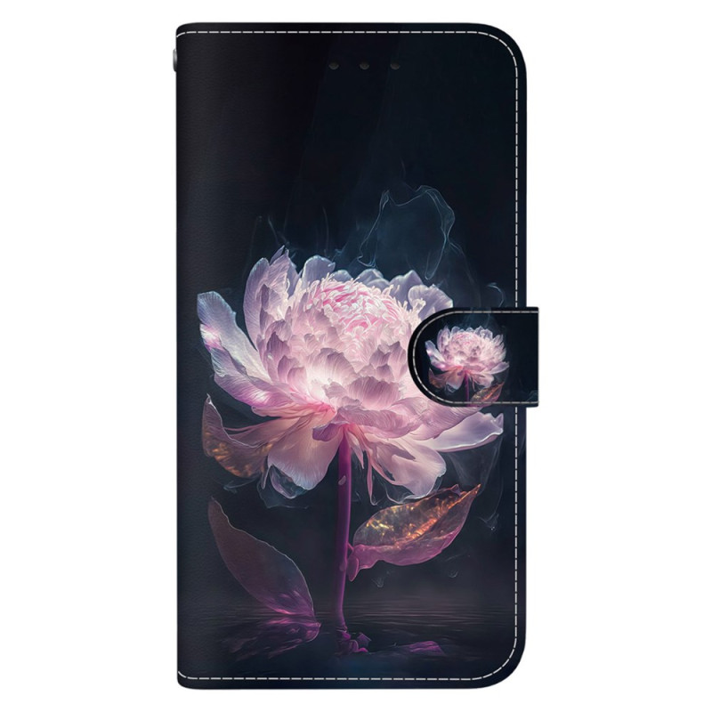 Capa Xiaomi Redmi Note 13 Pro 5G / Poco X6 5G Peónia roxa com corrente