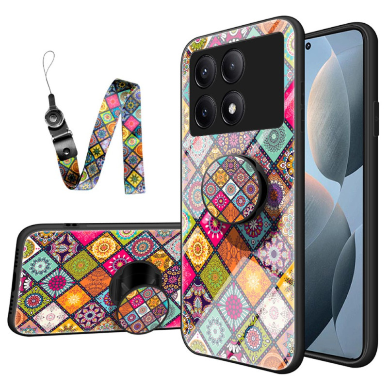 Capa Poco X6 Pro 5G Suporte e correia para patchwork