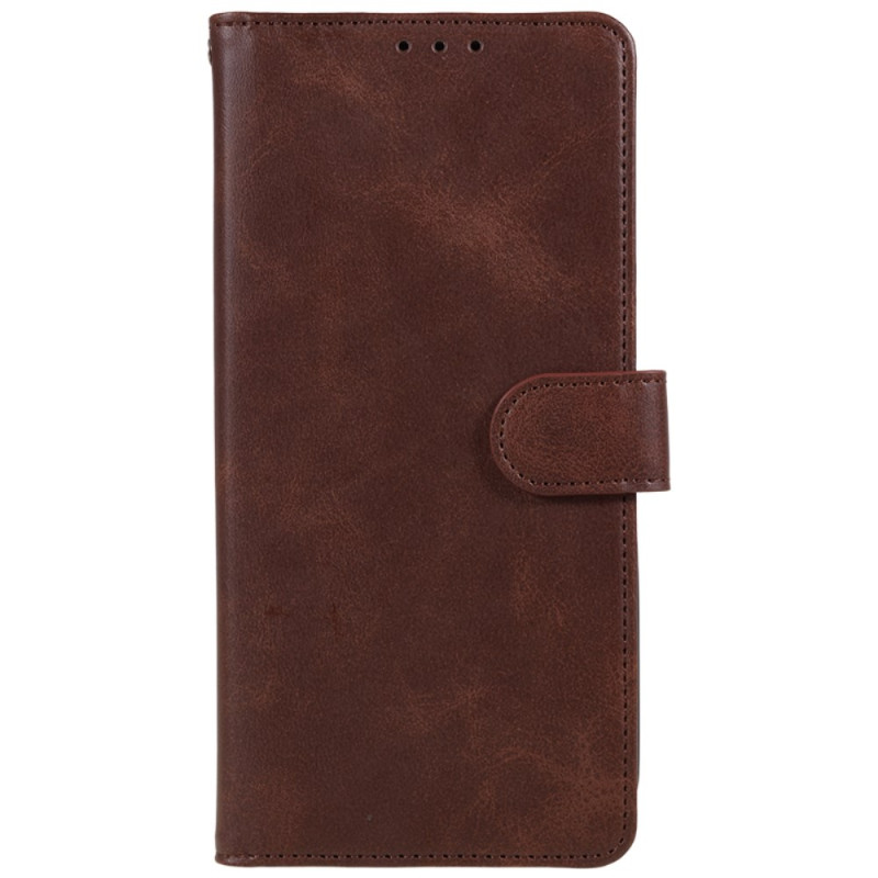 Capa Xiaomi Redmi 13C / Poco C65 Efeito de couro liso com correia