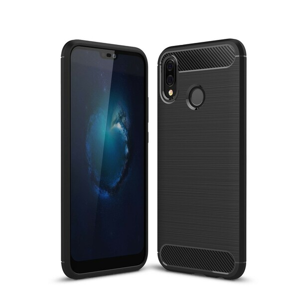 Huawei P20 Lite Capa de Fibra de Carbono Escovado