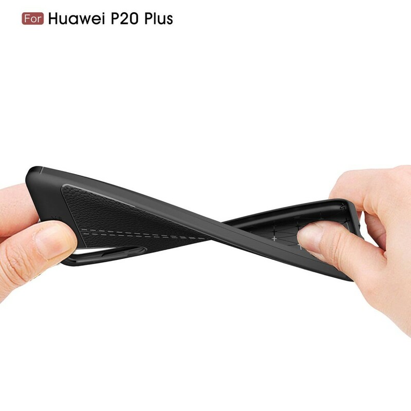 Capa de couro Huawei P20 Pro Litchi Linha dupla