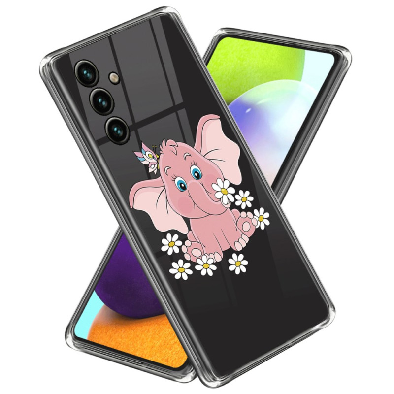 Capa para Samsung Galaxy A55 5G Elefante cor-de-rosa