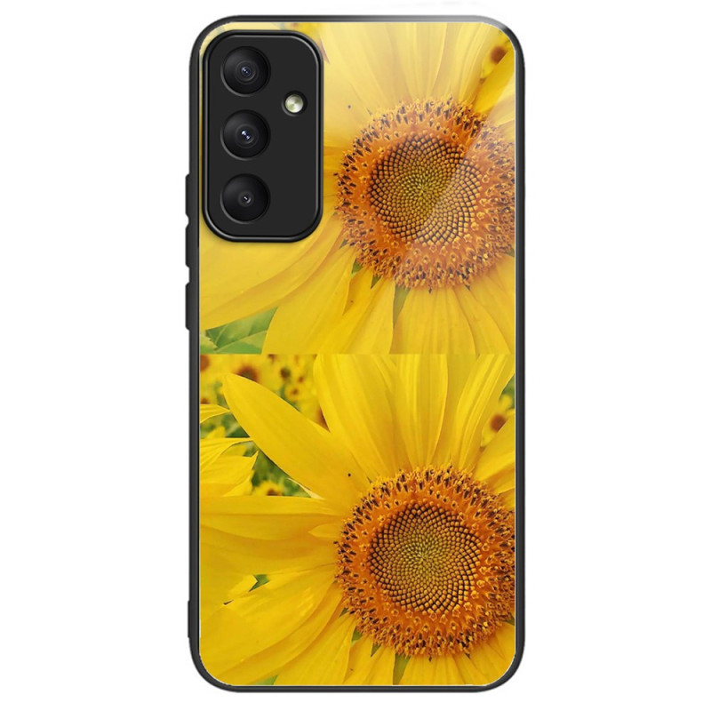 Capa de vidro temperado para Samsung Galaxy A55 5G Sunflowers