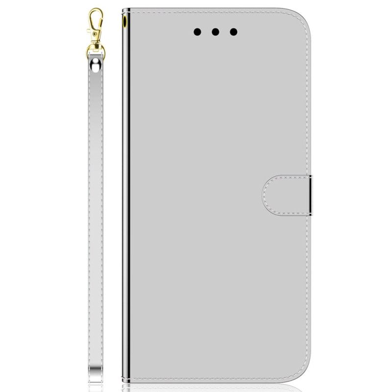 Capa com espelho e correia para Samsung Galaxy A55 5G
