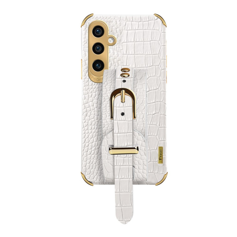 Pulseira e capa estilo crocodilo para Samsung Galaxy A55 5G