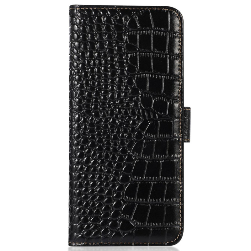 Capa estilo crocodilo para Samsung Galaxy Xcover 7 com fecho RFID