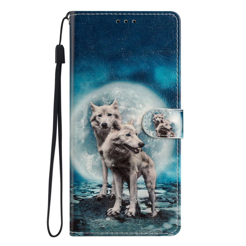 Capa para Samsung Galaxy A35 5G Two Wolves Strap