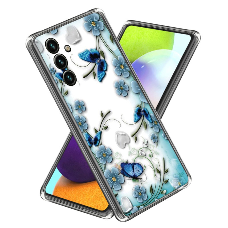 Capa para Samsung Galaxy A35 5G Borboletas e flores