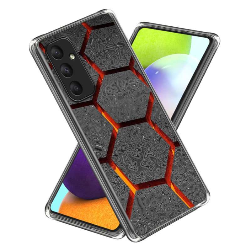 Capa geométrica escura para Samsung Galaxy A35 5G