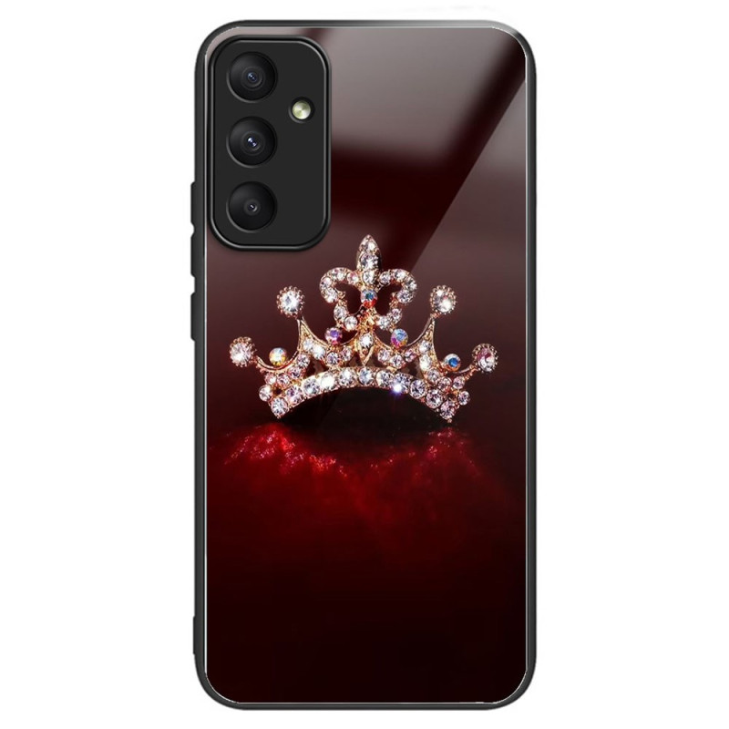 Capa para Samsung Galaxy A35 5G em vidro temperado com coroa de diamante