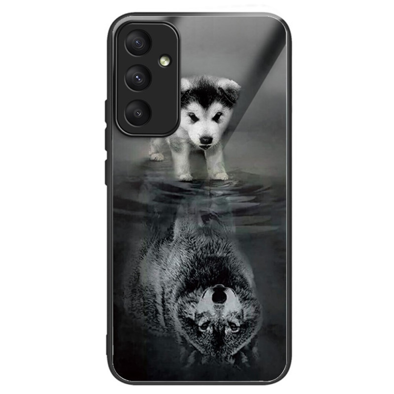 Capa de vidro temperado para Samsung Galaxy A35 5G Puppy Dreams