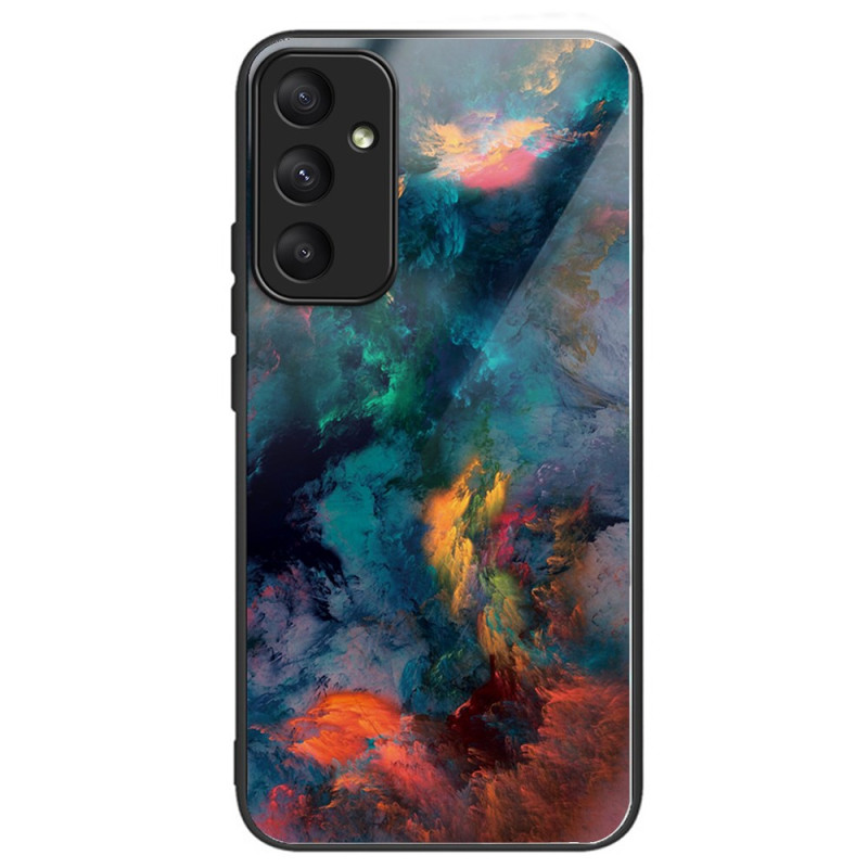 Capa de vidro temperado para Samsung Galaxy A35 5G Nuvens coloridas