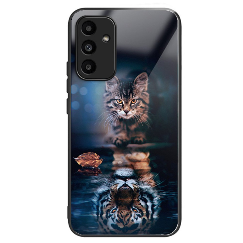 Capa de vidro temperado para Samsung Galaxy A15 5G / A15 Gato e Tigre