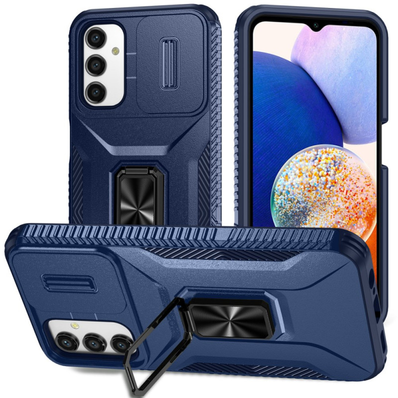 Capa anti-choque de camada dupla para Samsung Galaxy A15 com protetor de protecção para lente
 deslizante