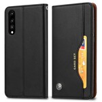 Capa Flip Huawei P20 Capa de cartão em pele