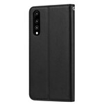 Capa Flip Huawei P20 Capa de cartão em pele