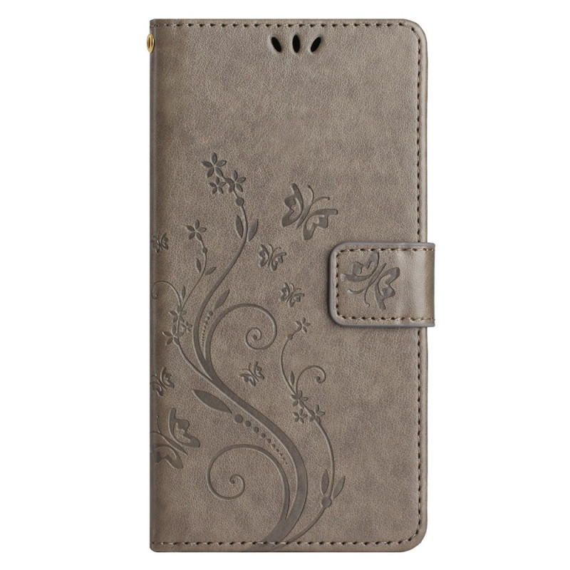 Capa Samsung Galaxy A35 5G Borboletas e flores com alça