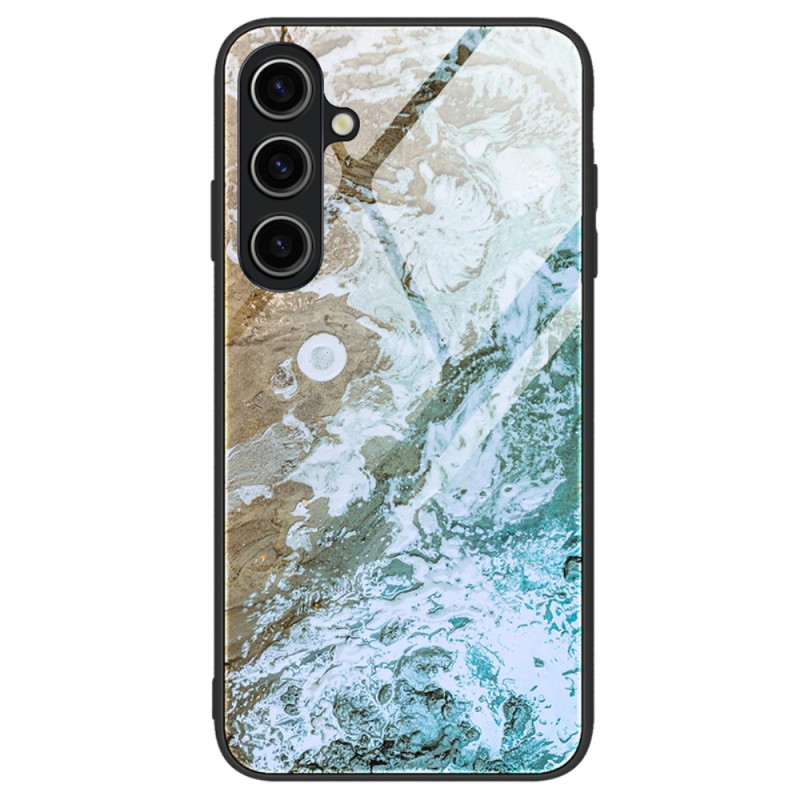 Capa de vidro temperado para Samsung Galaxy A35 5G Padrão marmoreado