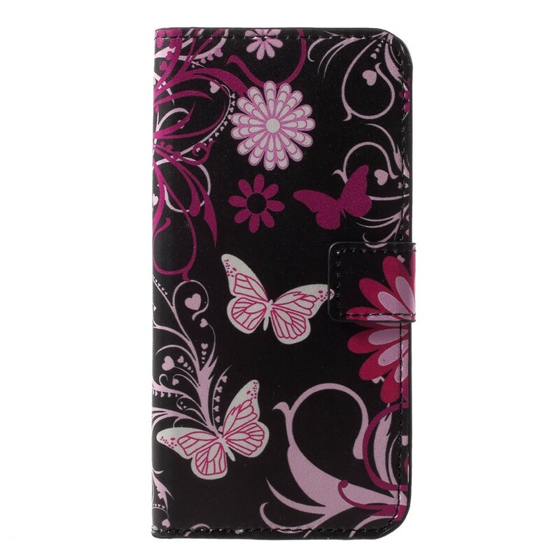 Capa Huawei P20 Lite Butterflies and Flowers