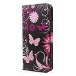 Capa Huawei P20 Lite Butterflies and Flowers