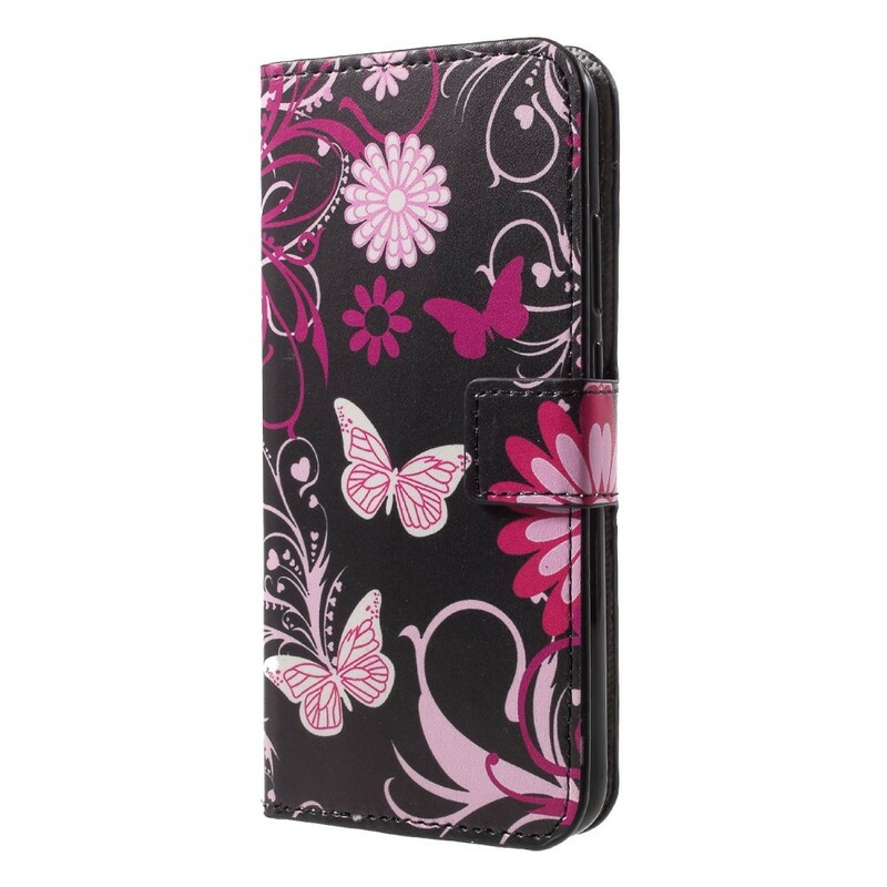 Capa Huawei P20 Lite Butterflies and Flowers