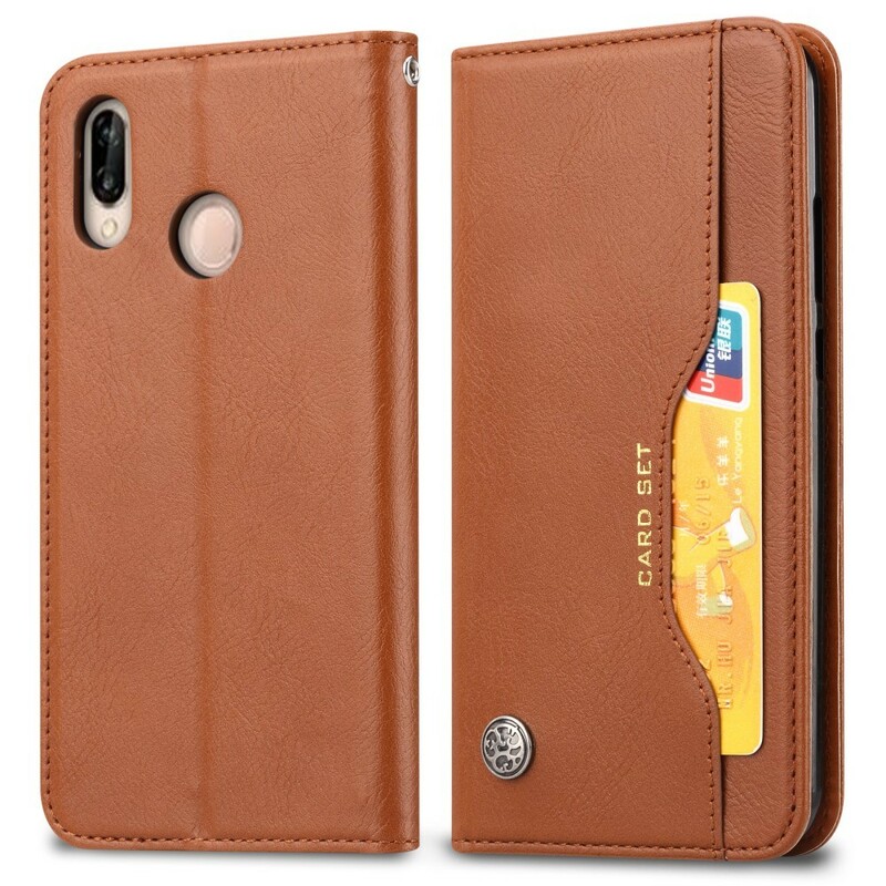 Capa Flip Cover Huawei P20 Lite Leatherette Capa de cartão