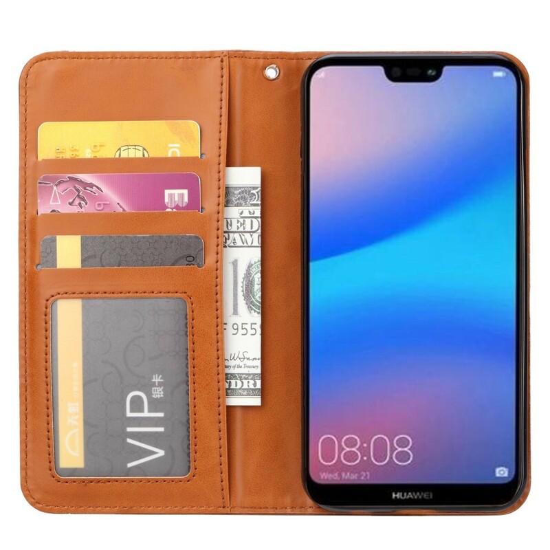 Capa Flip Cover Huawei P20 Lite Leatherette Capa de cartão