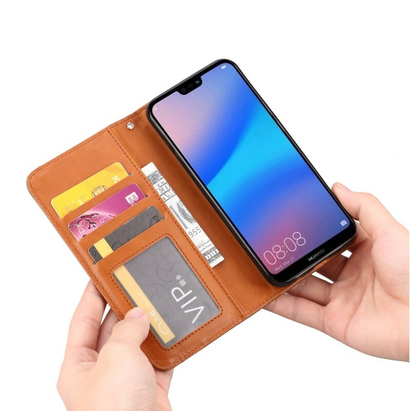 Capa Flip Cover Huawei P20 Lite Leatherette Capa de cartão