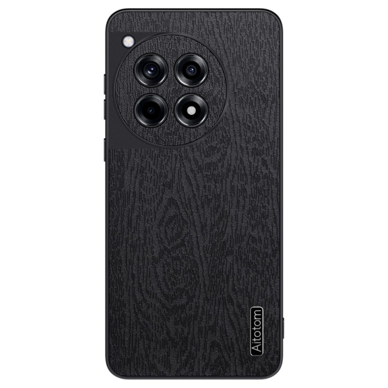 Capa em pele com efeito madeira para OnePlus 12R