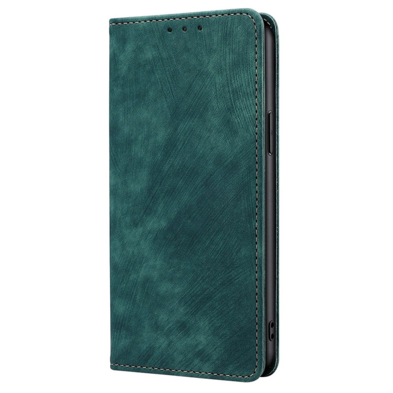 Capa flip OnePlus 12 5G Efeito camurça Proteção RFID