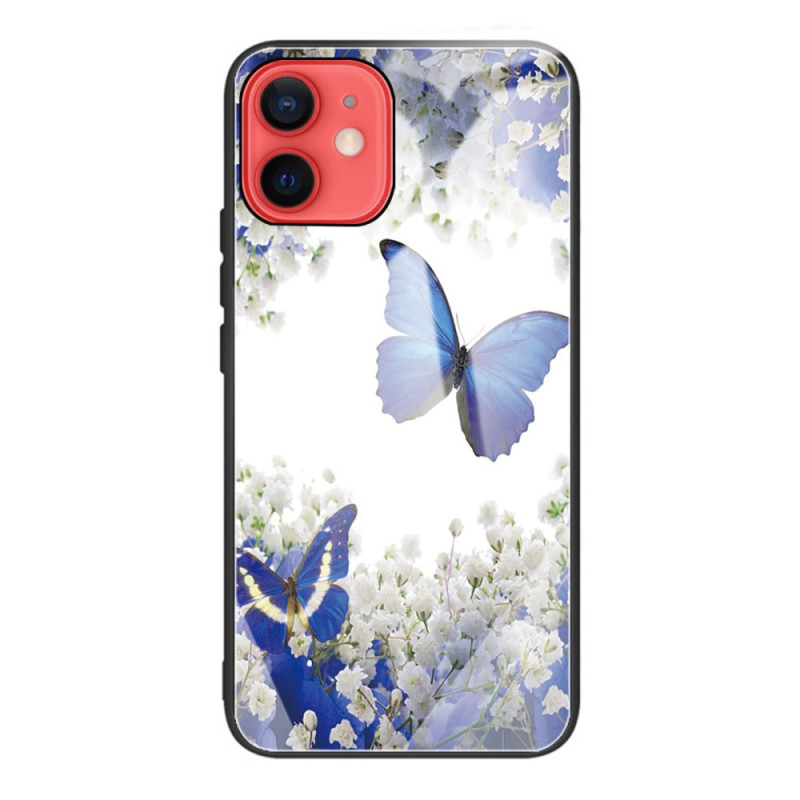 Capa de vidro temperado Butterflies and Flowers para iPhone 11