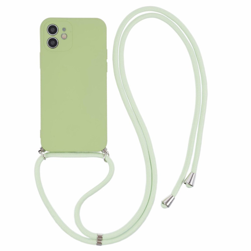 Capa de silicone com cordão para iPhone 11