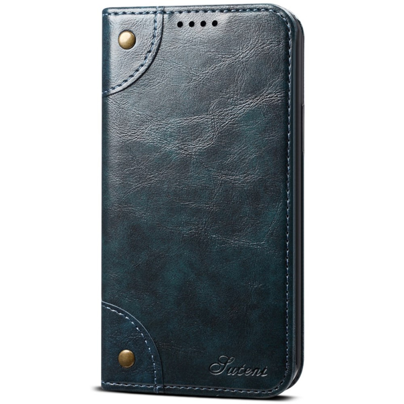 Capa flip para iPhone 11 Leatherette Vintage SUTENI