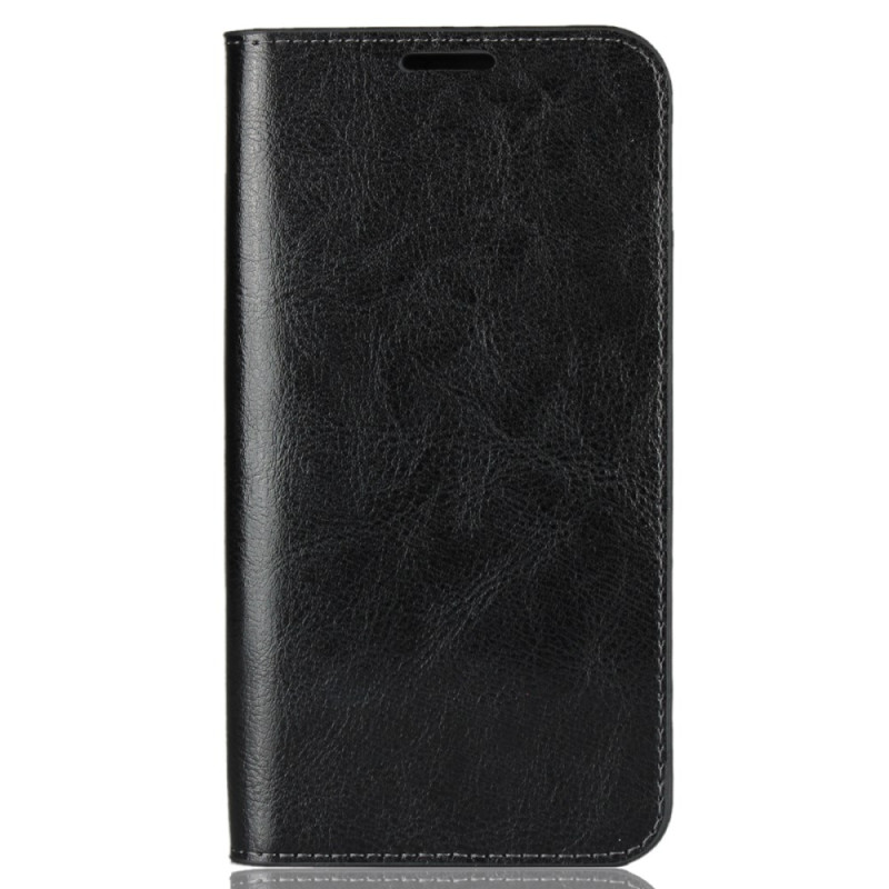 Capa flip para iPhone XR em pele genuína