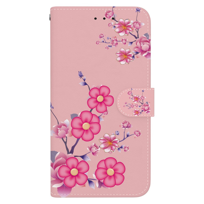 Capa com cordão para Honor Magic 6 Lite com padrão de Sakura