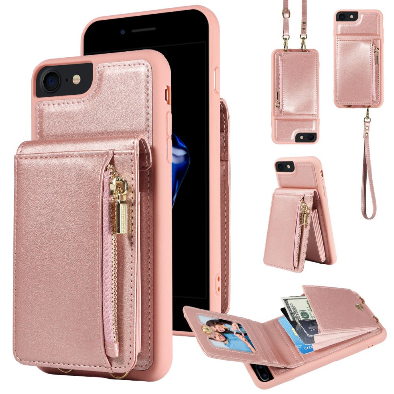 Capa para iPhone SE 3 (2022) / SE 2 (2020) / 8 / 7 Cordão e correia de ombro com bloqueio RFID