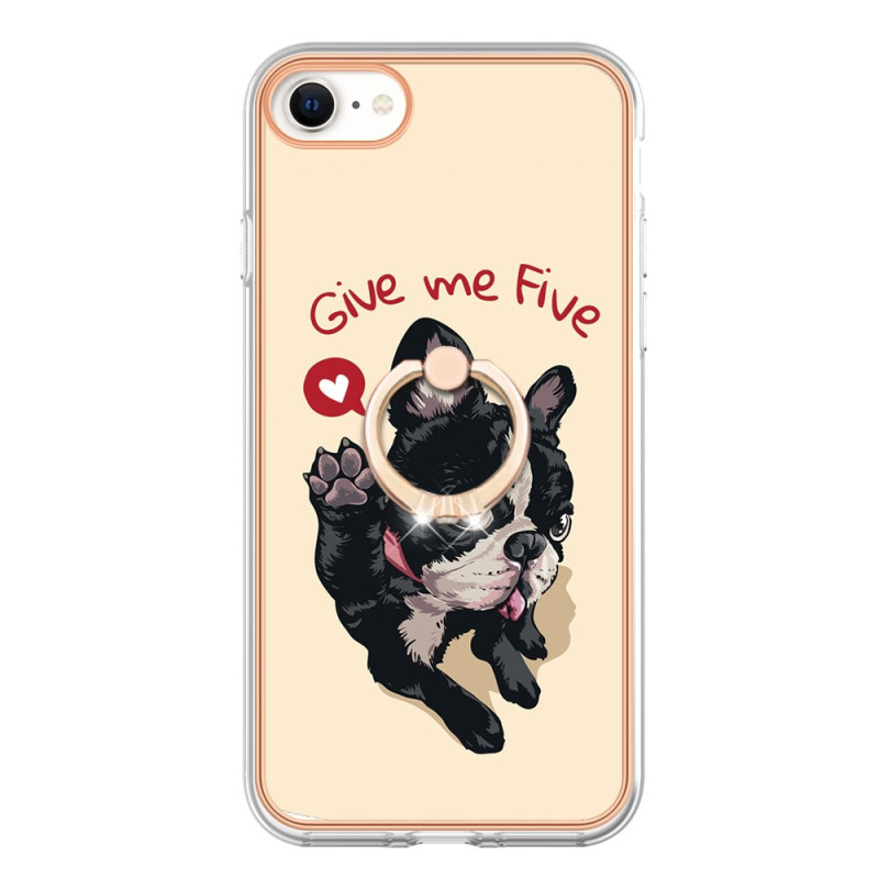 Capa iPhone SE 3 / SE 2 / 8 / 7 Anel de suporte para cão Give Me Five
