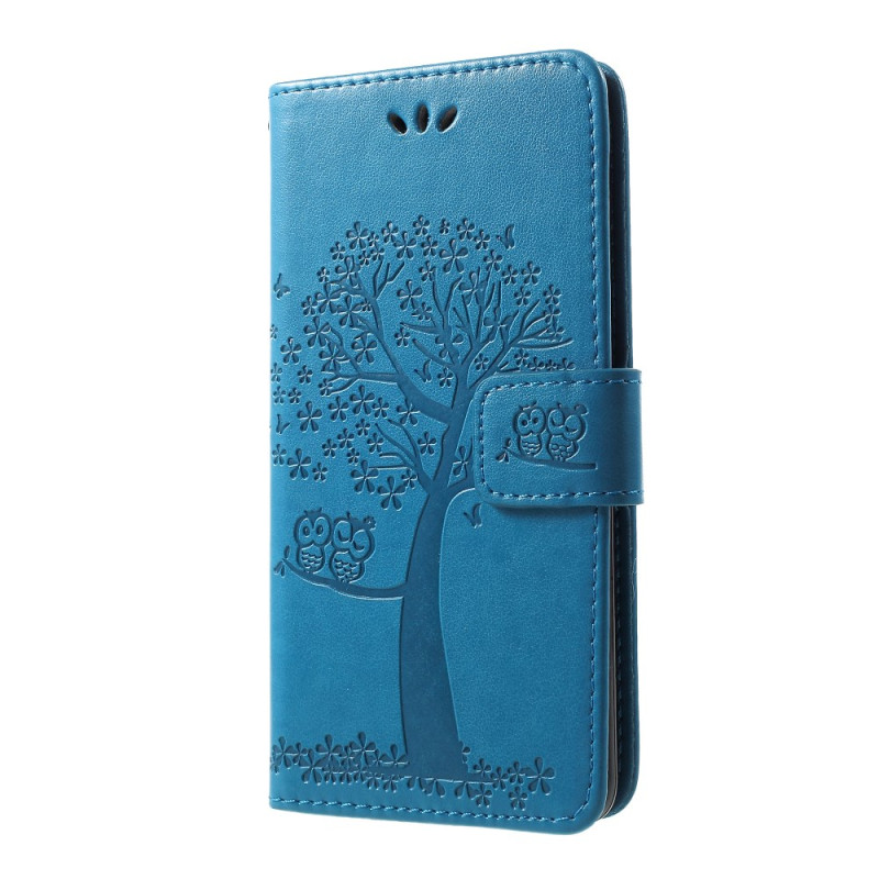 Capa com fita para Samsung Galaxy S10 com árvore e coruja