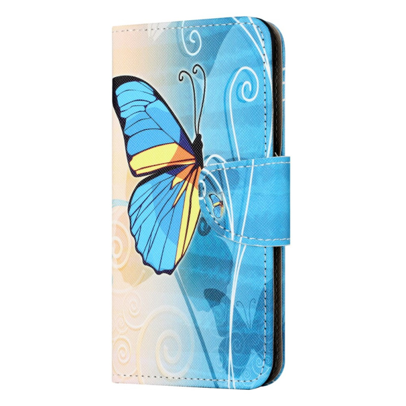 Capa borboleta amarela e azul para Samsung Galaxy Xcover 7