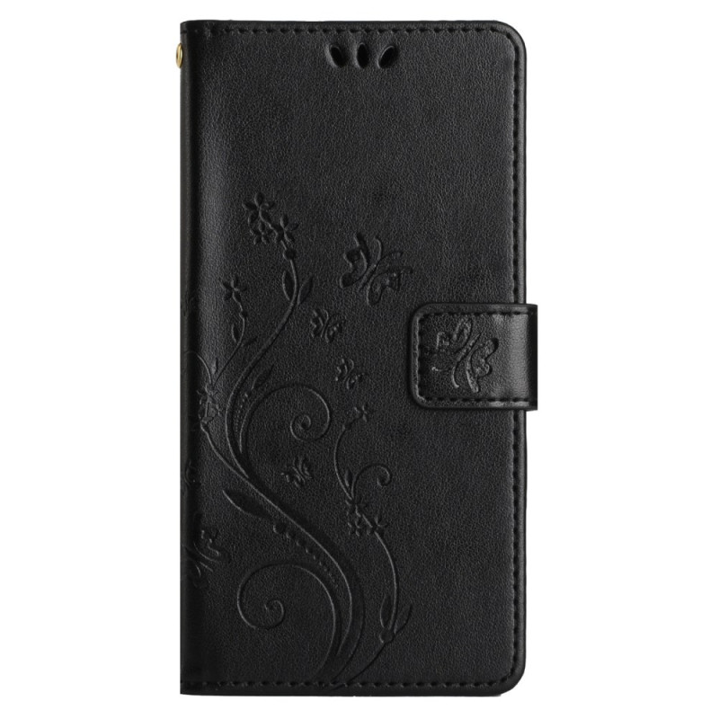 Capa para Xiaomi Redmi Note 13 Pro Plus 5G Flores e borboletas com fita adesiva