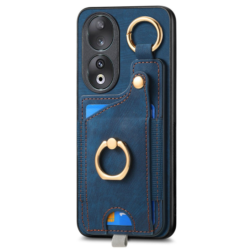 Capa Honor 90 Retro com anel de suporte e suporte para cartões