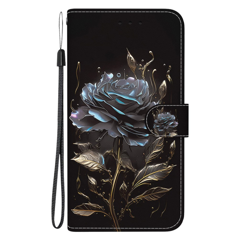 Capa com cordão preto e cor-de-rosa para Honor 90