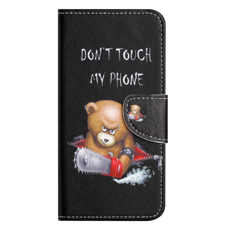 Capa de urso Xiaomi Redmi Note 13 5G Não toques no meu telemóvel