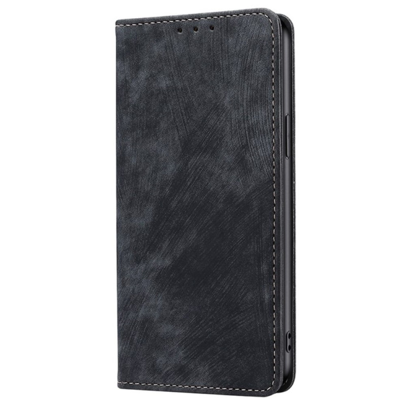 Capa Flip Cover Xiaomi Redmi Note 13 5G Efeito camurça com fecho RFID