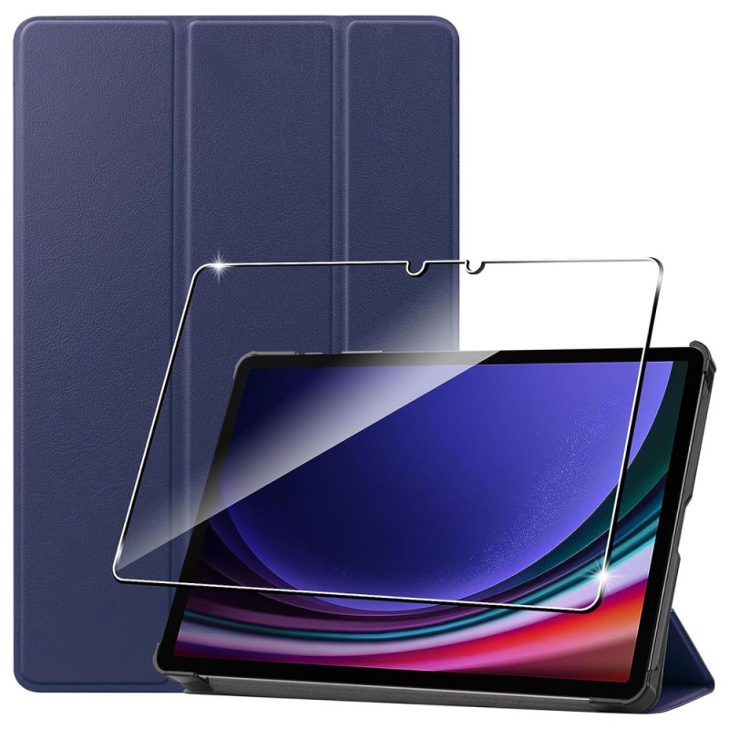 Capa inteligente
 Samsung Galaxy Tab S9 Protetor de ecrã de vidro temperado Azul