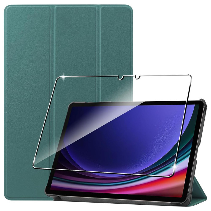Capa inteligente
 Samsung Galaxy Tab S9 Protetor de ecrã de vidro temperado Verde