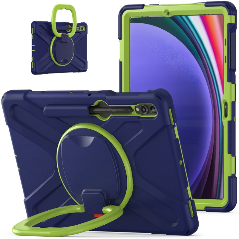 Capa multifunções Samsung Galaxy Tab S9 FE Plu /S9 Plus/S8 Plus/S7 Plus/S7 FE Suporte rotativo e pega